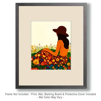 Afternoon Hang - Retro 60's & 70's Art Prints - 8"x10" Art Print for 11"x14" Frame
