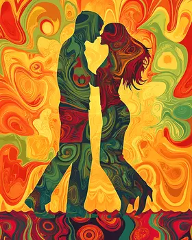 Slow Moves - Retro 60's & 70's Art Prints - 8"x10" Art Print for 11"x14" Frame
