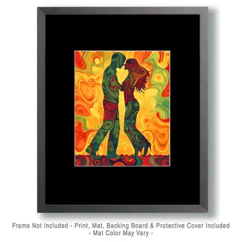 Slow Moves - Retro 60's & 70's Art Prints - 8"x10" Art Print for 11"x14" Frame