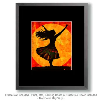 Sunset Dance - Retro 60's & 70's Art Prints - 8"x10" Art Print for 11"x14" Frame