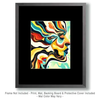 Two Faced - Retro 60's & 70's Art Prints - 8"x10" Art Print for 11"x14" Frame