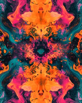 Psychedelic Color Explosion - Retro 60's & 70's Art Prints - 8"x10" Art Print for 11"x14" Frame