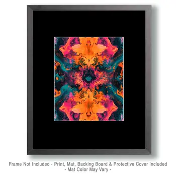 Psychedelic Color Explosion - Retro 60's & 70's Art Prints - 8"x10" Art Print for 11"x14" Frame