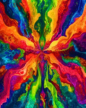 Focus Inward - Retro 60's & 70's Art Prints - 8"x10" Art Print for 11"x14" Frame