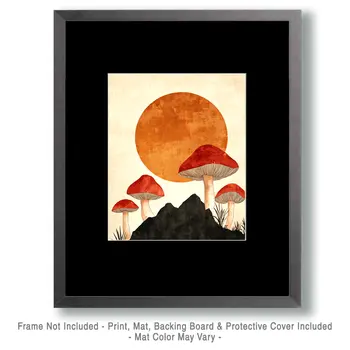 Mushroom Mountain - Retro 60's & 70's Art Prints - 8"x10" Art Print for 11"x14" Frame