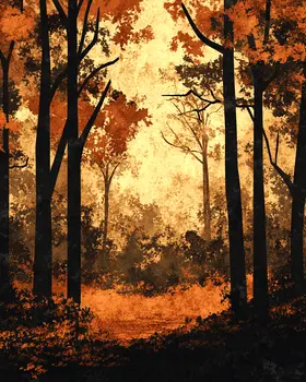 Fall Day - Retro 60's & 70's Art Prints - 8"x10" Art Print for 11"x14" Frame