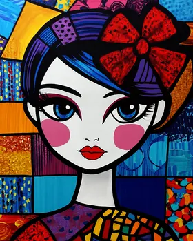 Pop Art Chick - Retro 60's & 70's Art Prints - 8"x10" Art Print for 11"x14" Frame