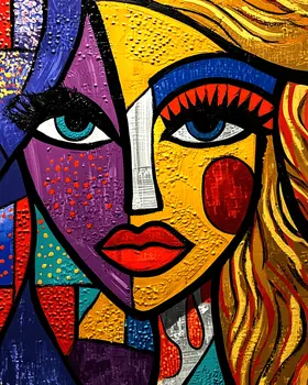 Neo-Pop Lady - Retro 60's & 70's Art Prints - 8"x10" Art Print for 11"x14" Frame