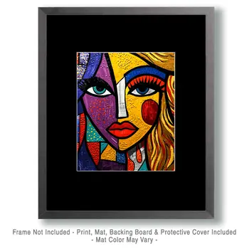 Neo-Pop Lady - Retro 60's & 70's Art Prints - 8"x10" Art Print for 11"x14" Frame