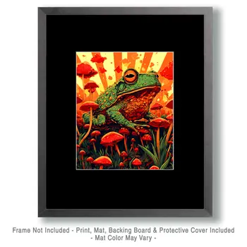 Trippin' Toad - Retro 60's & 70's Art Prints - 8"x10" Art Print for 11"x14" Frame