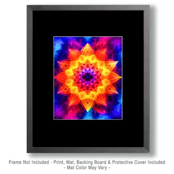 Bright Mandala - Retro 60's & 70's Art Prints - 8"x10" Art Print for 11"x14" Frame