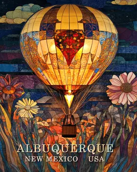 Night Run - Albuquerque Souvenir Wall Art Prints – 8″x10″ Artwork for 11″x14″ Frame