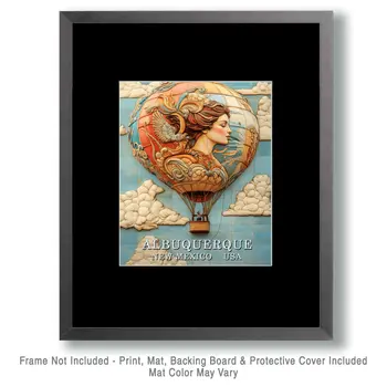Helen's Balloon - Albuquerque Souvenir Wall Art Prints – 8″x10″ Artwork for 11″x14″ Frame