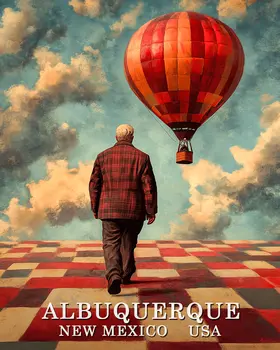 Hot Air Balloon Conundrum - Albuquerque Souvenir Wall Art Prints – 8″x10″ Artwork for 11″x14″ Frame