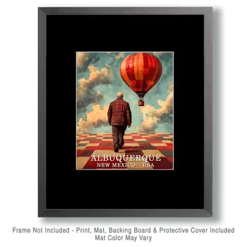 Hot Air Balloon Conundrum - Albuquerque Souvenir Wall Art Prints – 8″x10″ Artwork for 11″x14″ Frame