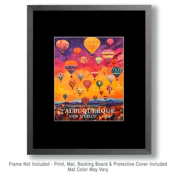 Early Sunrise Ascent - Albuquerque Souvenir Wall Art Prints – 8″x10″ Artwork for 11″x14″ Frame
