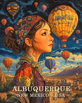 BOHO Daydreaming - Albuquerque Souvenir Wall Art Prints – 8″x10″ Artwork for 11″x14″ Frame