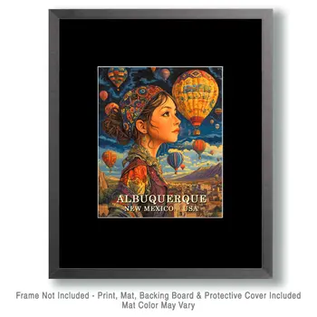 BOHO Daydreaming - Albuquerque Souvenir Wall Art Prints – 8″x10″ Artwork for 11″x14″ Frame