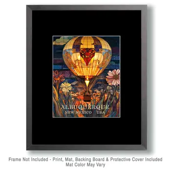 Night Run - Albuquerque Souvenir Wall Art Prints – 8″x10″ Artwork for 11″x14″ Frame