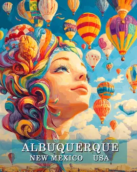 Free Spirit - Albuquerque Souvenir Wall Art Prints – 8″x10″ Artwork for 11″x14″ Frame
