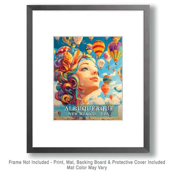 Free Spirit - Albuquerque Souvenir Wall Art Prints – 8″x10″ Artwork for 11″x14″ Frame