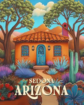 Adobe Abode - Sedona Arizona Art Prints – 8″x10″ Artwork for 11″x14″ Frame