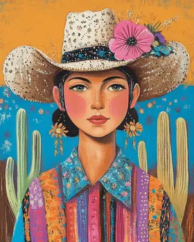 Southwest Cowhand - Western and Southwestern Art Prints – 8″x10″ Artwork for 11″x14″ Frame
