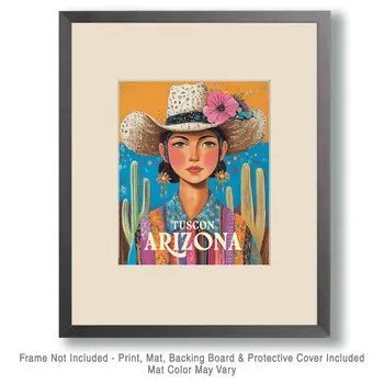 Southwest Cowhand - Tucson Arizona Art Prints – 8″x10″ Artwork for 11″x14″ Frame