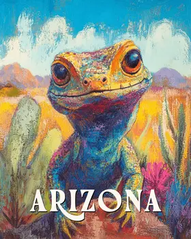 Arizona Lizard - Sedona Art Prints – 8″x10″ Artwork for 11″x14″ Frame