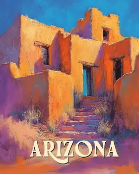 Pastel Pueblo - Arizona Art Prints – 8″x10″ Artwork for 11″x14″ Frame