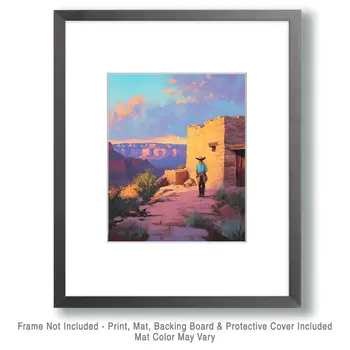 Coming Home - Western and Southwestern Art Prints – 8″x10″ Artwork for 11″x14″ Frame