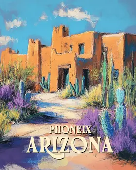 Pastel Adobe Home - Phoenix Arizona Art Prints – 8″x10″ Artwork for 11″x14″ Frame
