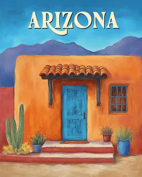 Adobe Home - Arizona Art Prints – 8″x10″ Artwork for 11″x14″ Frame