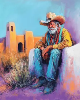 Afternoon Rest - Western and Southwestern Art Prints – 8″x10″ Artwork for 11″x14″ Frame