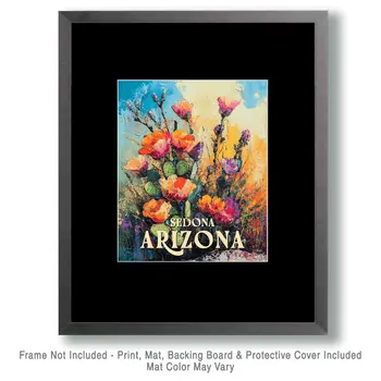 Desert Cactus - Sedona Arizona Art Prints – 8″x10″ Artwork for 11″x14″ Frame