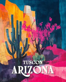 Abstract Desert - Tucson Arizona Art Prints – 8″x10″ Artwork for 11″x14″ Frame