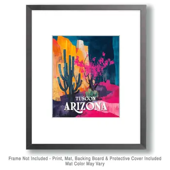 Abstract Desert - Tucson Arizona Art Prints – 8″x10″ Artwork for 11″x14″ Frame
