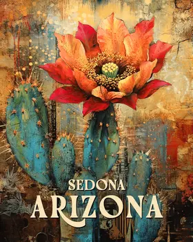 Grunge Desert Flora - Sedona Arizona Art Prints – 8″x10″ Artwork for 11″x14″ Frame