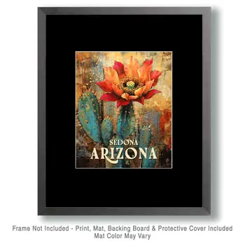 Grunge Desert Flora - Sedona Arizona Art Prints – 8″x10″ Artwork for 11″x14″ Frame
