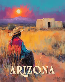 Taking in the Sunset - Arizona Art Prints – 8″x10″ Artwork for 11″x14″ Frame