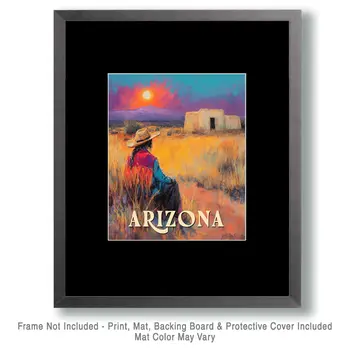 Taking in the Sunset - Arizona Art Prints – 8″x10″ Artwork for 11″x14″ Frame
