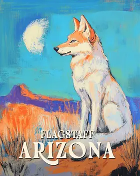 El Coyote - Flagstaff Arizona Art Prints – 8″x10″ Artwork for 11″x14″ Frame