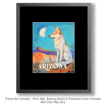 El Coyote - Flagstaff Arizona Art Prints – 8″x10″ Artwork for 11″x14″ Frame