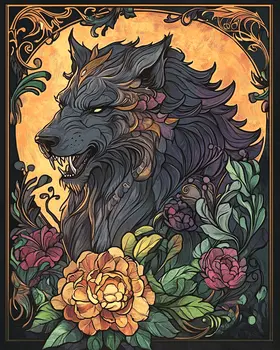 Nouveau Beast of Bray Farm Road - Cryptids Cryptozoology Wall Art Prints – 8″x10″ Artwork for 11″x14″ Frame