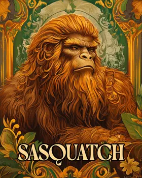 Sasquatch - Bigfoot - Mythical Beasts Wall Art Prints – 8″x10″ Artwork for 11″x14″ Frame