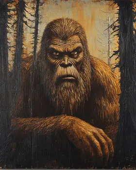 Mighty Sasquatch - Bigfoot - Mythical Beasts Wall Art Prints – 8″x10″ Artwork for 11″x14″ Frame