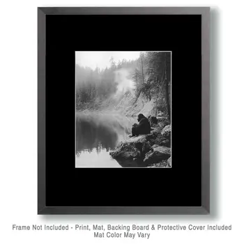 Sasquatch Rest - Bigfoot - Mythical Beasts Wall Art Prints – 8″x10″ Artwork for 11″x14″ Frame