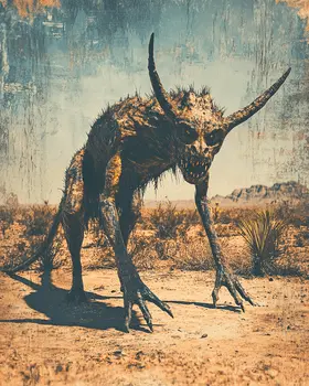 Chupacabra - Mythical Beasts Wall Art Prints – 8″x10″ Artwork for 11″x14″ Frame