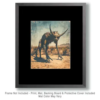 Chupacabra - Mythical Beasts Wall Art Prints – 8″x10″ Artwork for 11″x14″ Frame