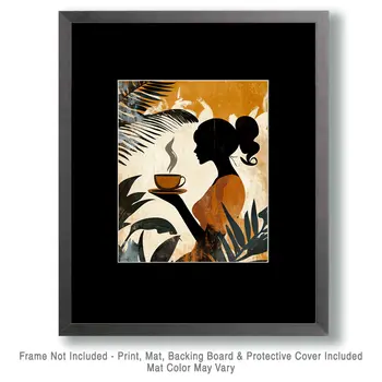 Afternoon Cup - Coffee Wall Art Prints - 8"x10" Art Print for 11"x14" Frame